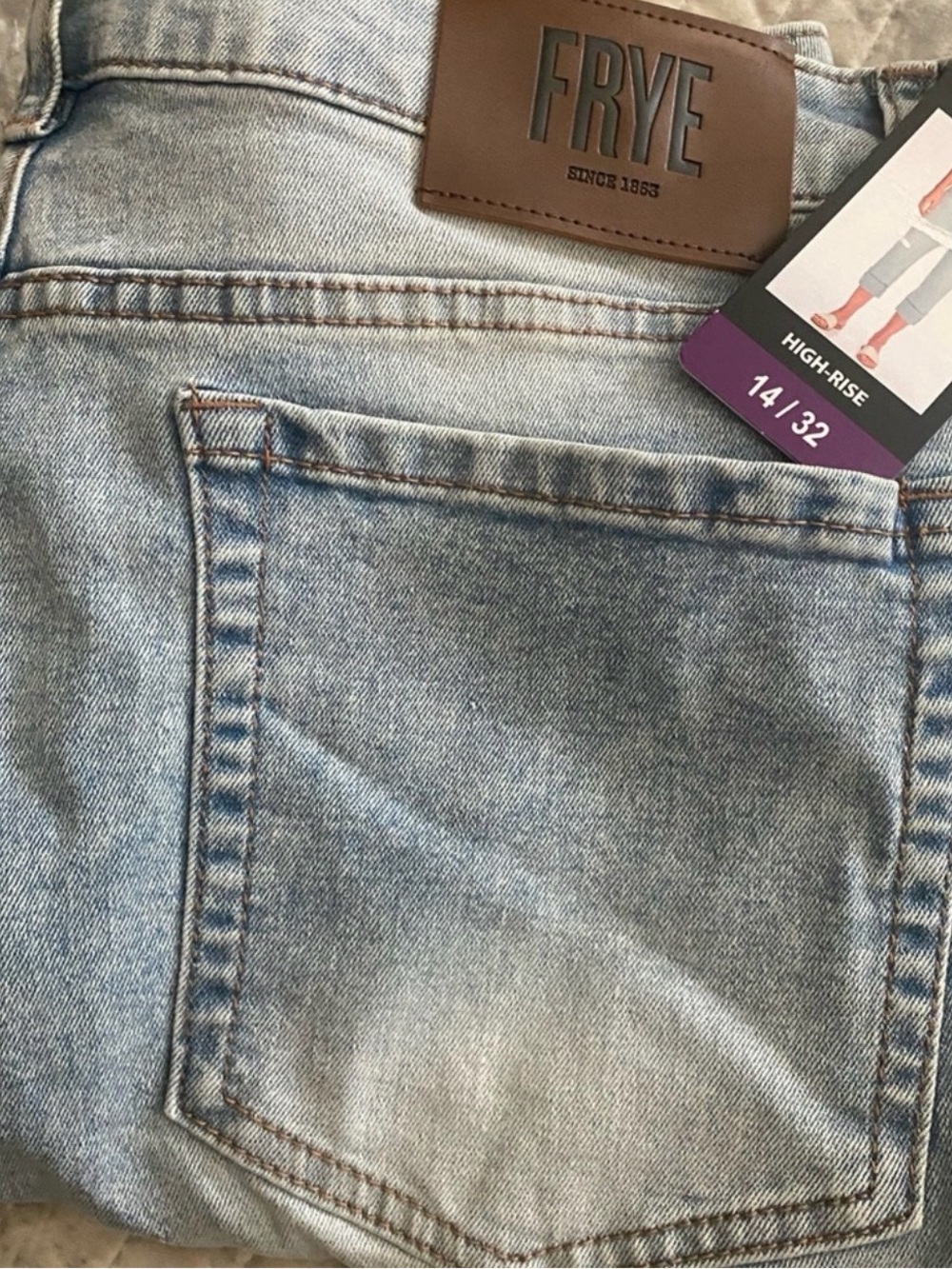 FRYE Women’s High-Rise Light Blue Denim Jeans